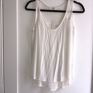 White chiffon/ cotton top